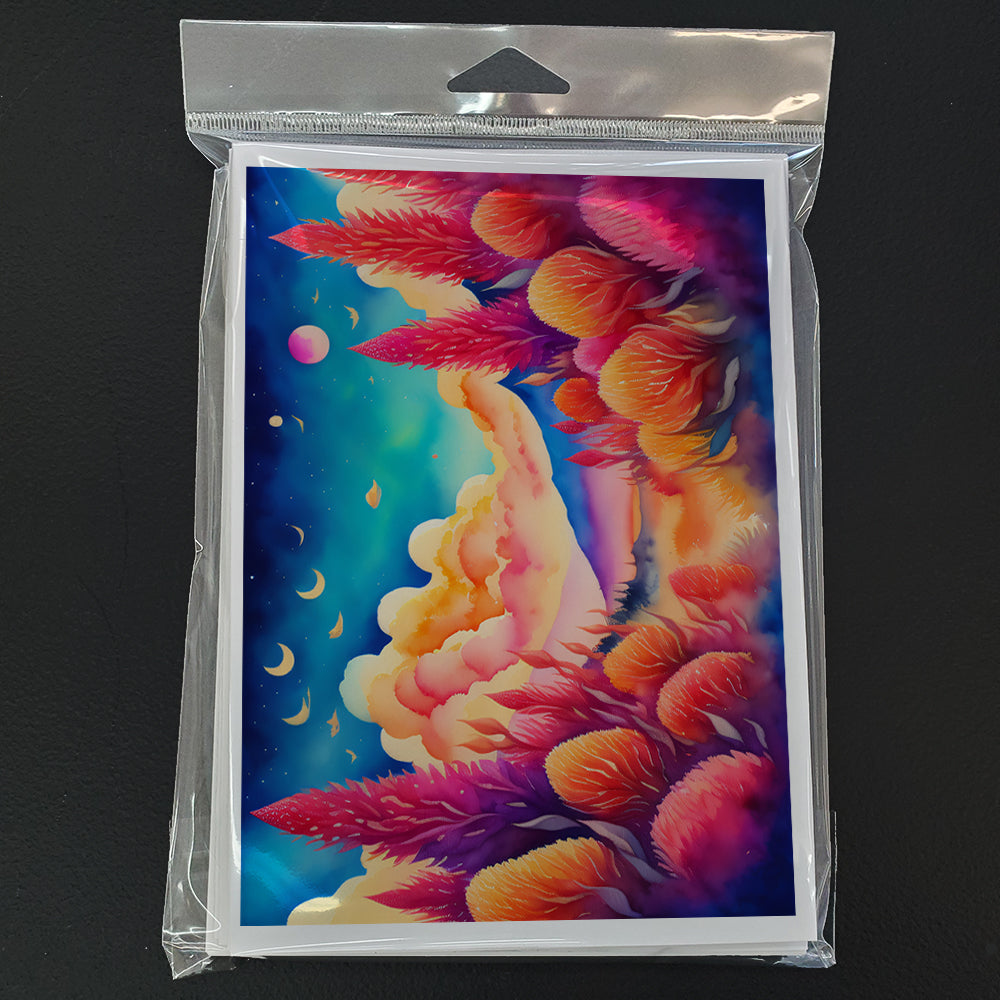 Celosia in Color Greeting Cards Pack of 8