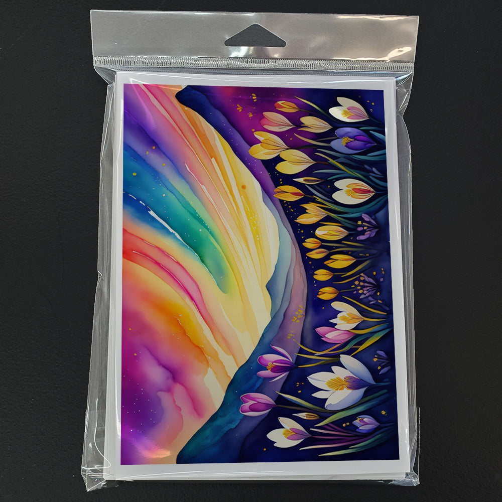 Crocus in Color Greeting Cards Pack of 8