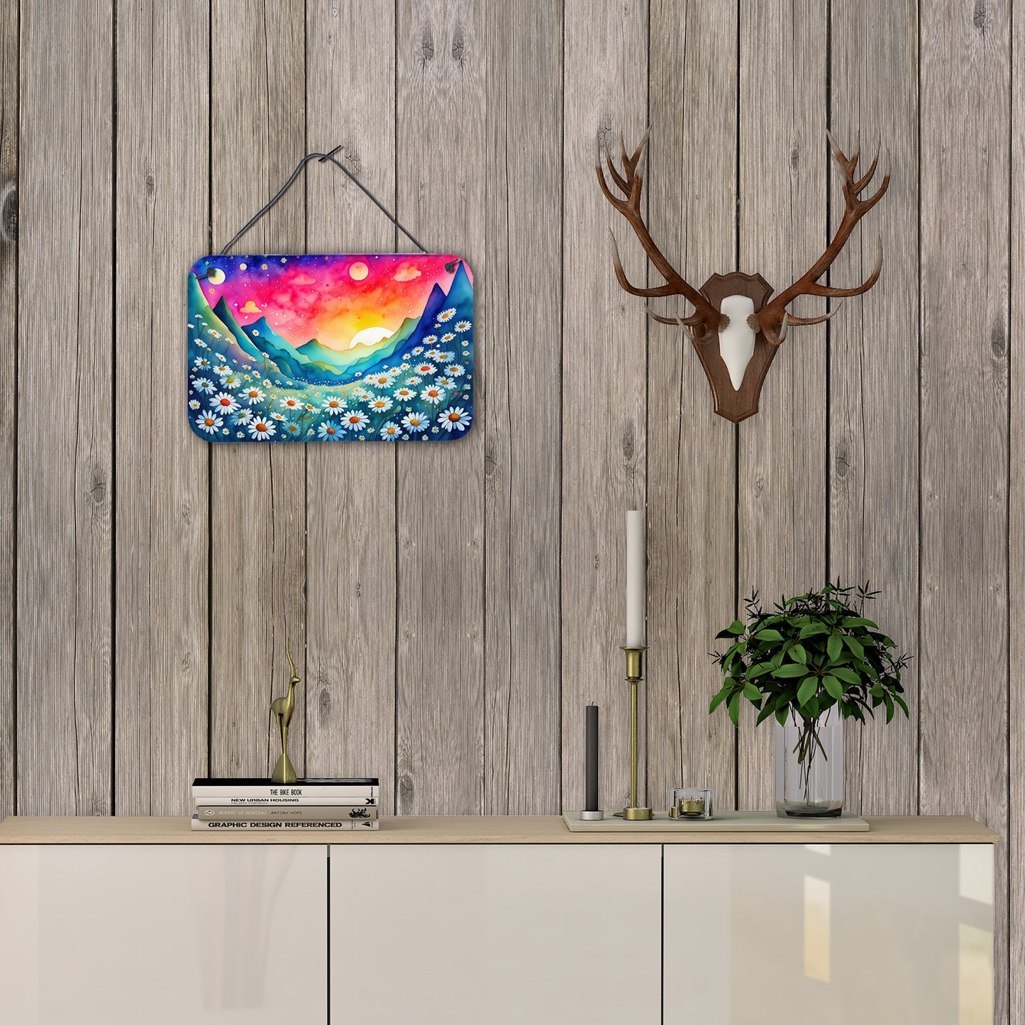 Daisies in Color Wall or Door Hanging Prints