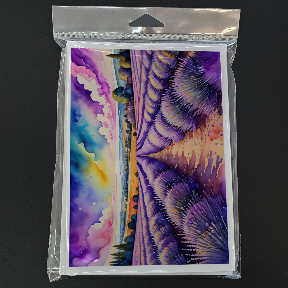English Lavender in Color Greeting Cards Pack of 8