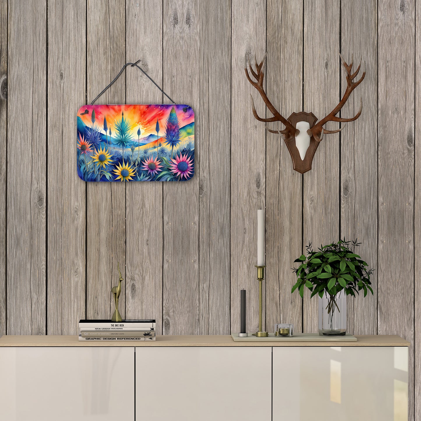 Eryngium in Color Wall or Door Hanging Prints