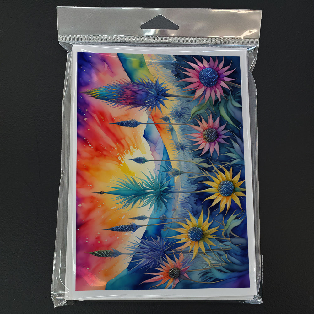 Eryngium in Color Greeting Cards Pack of 8