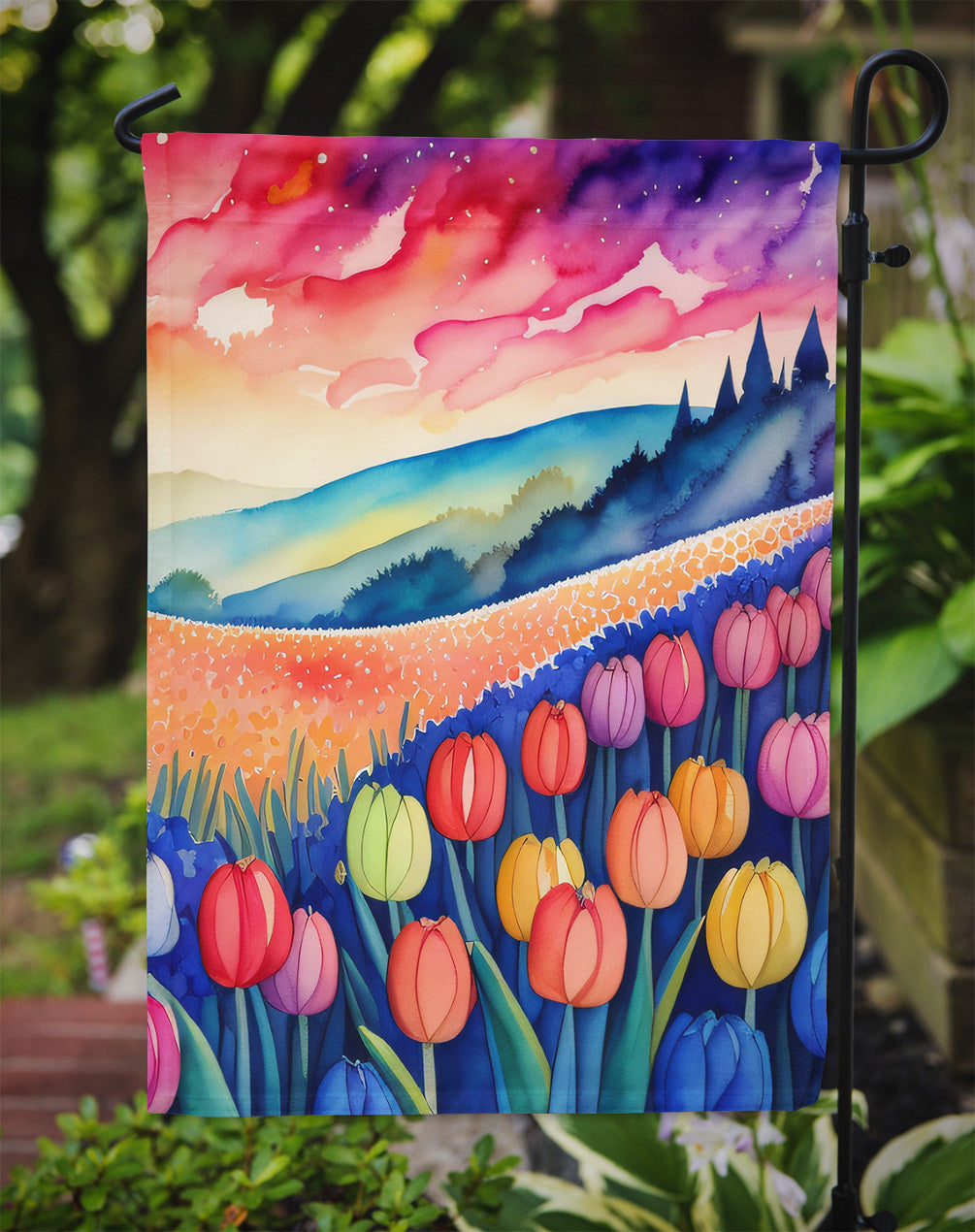 Hyacinths in Color Garden Flag