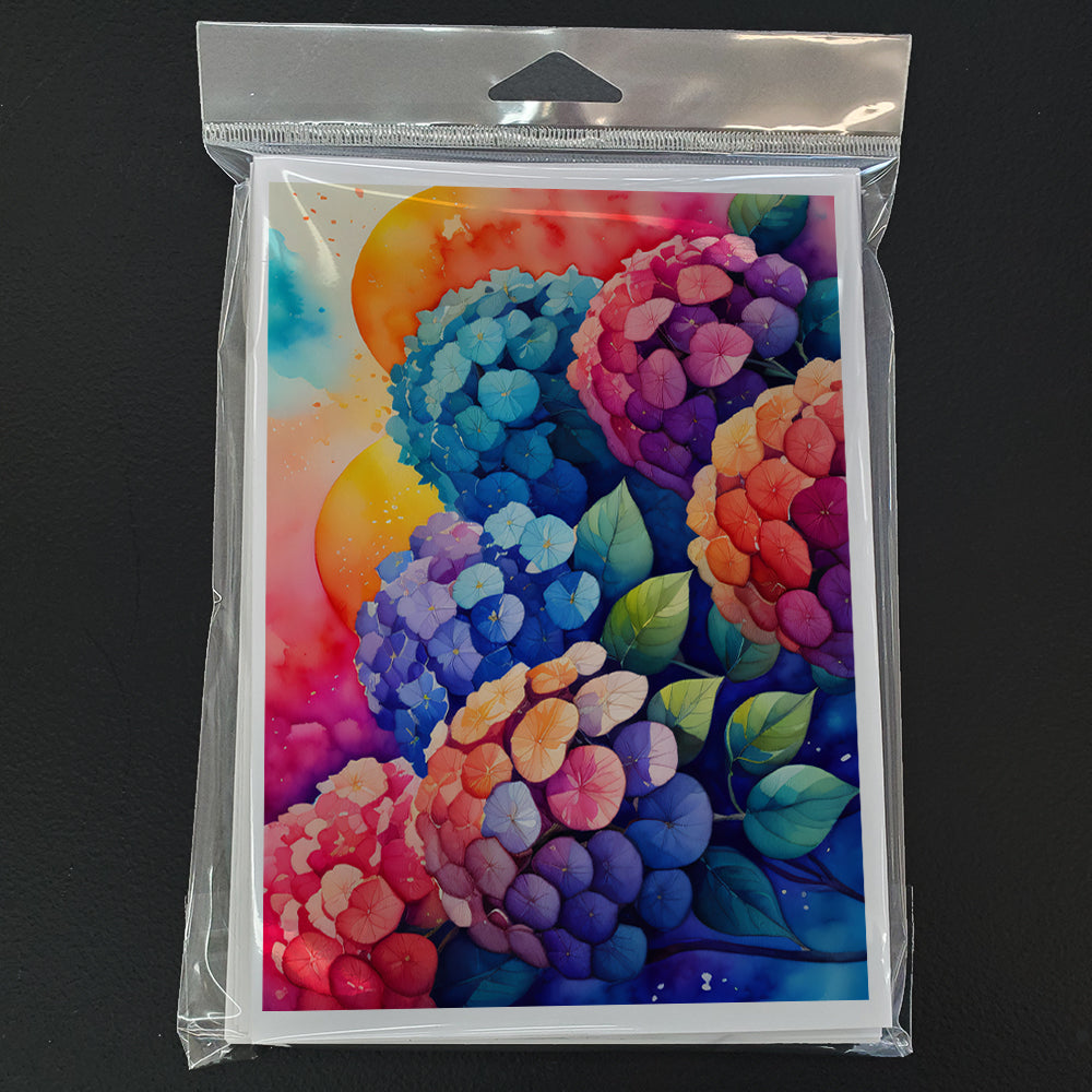Hydrangeas in Color Greeting Cards Pack of 8