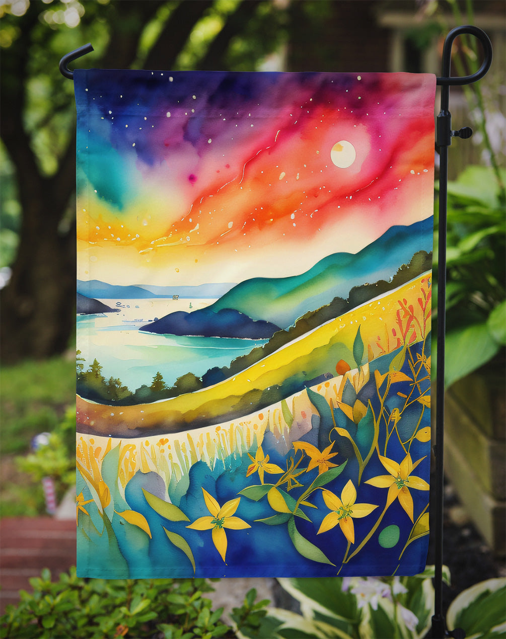 Hypericum or St. John�s Wort in Color Garden Flag