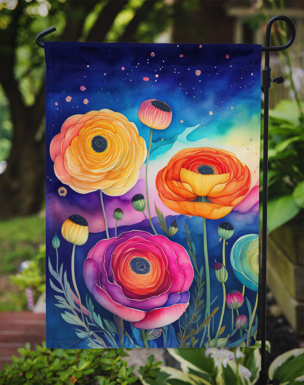 Ranunculus in Color Garden Flag