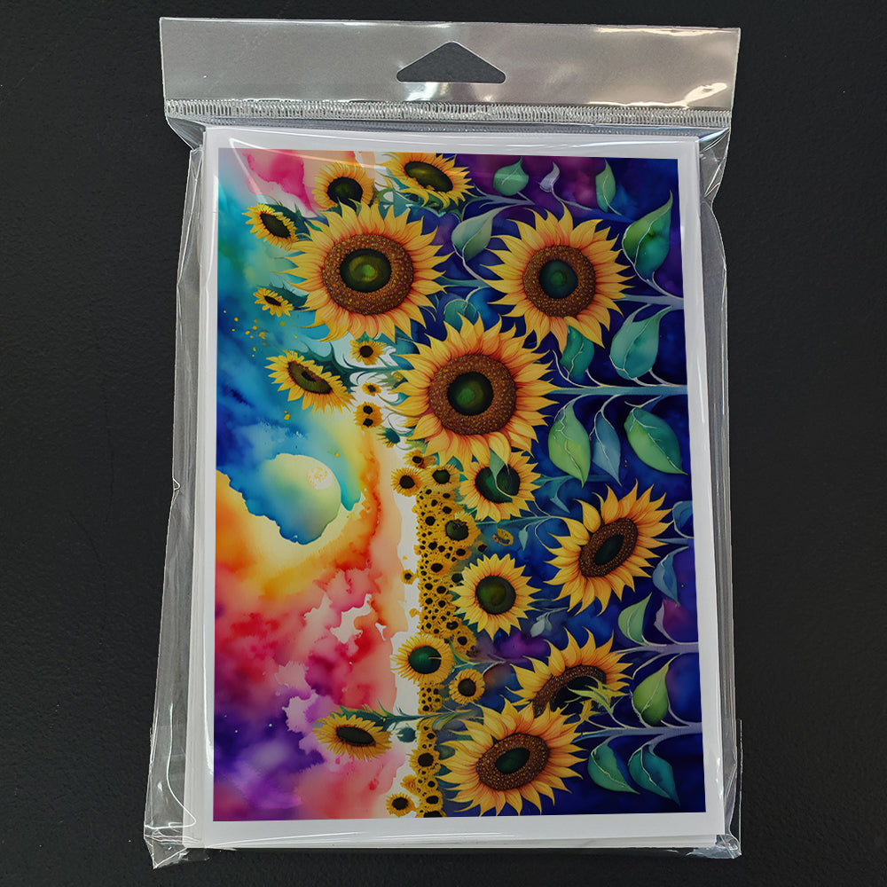 Sunflowers in Color Greeting Cards Pack of 8