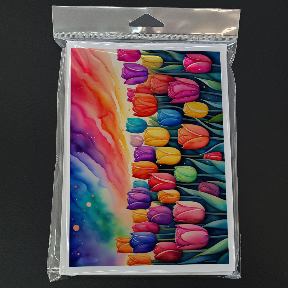 Tulips in Color Greeting Cards Pack of 8