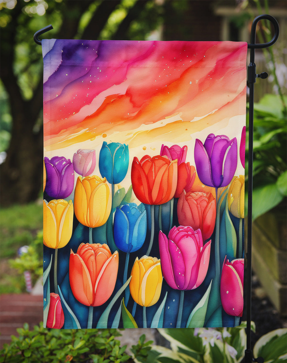 Tulips in Color Garden Flag