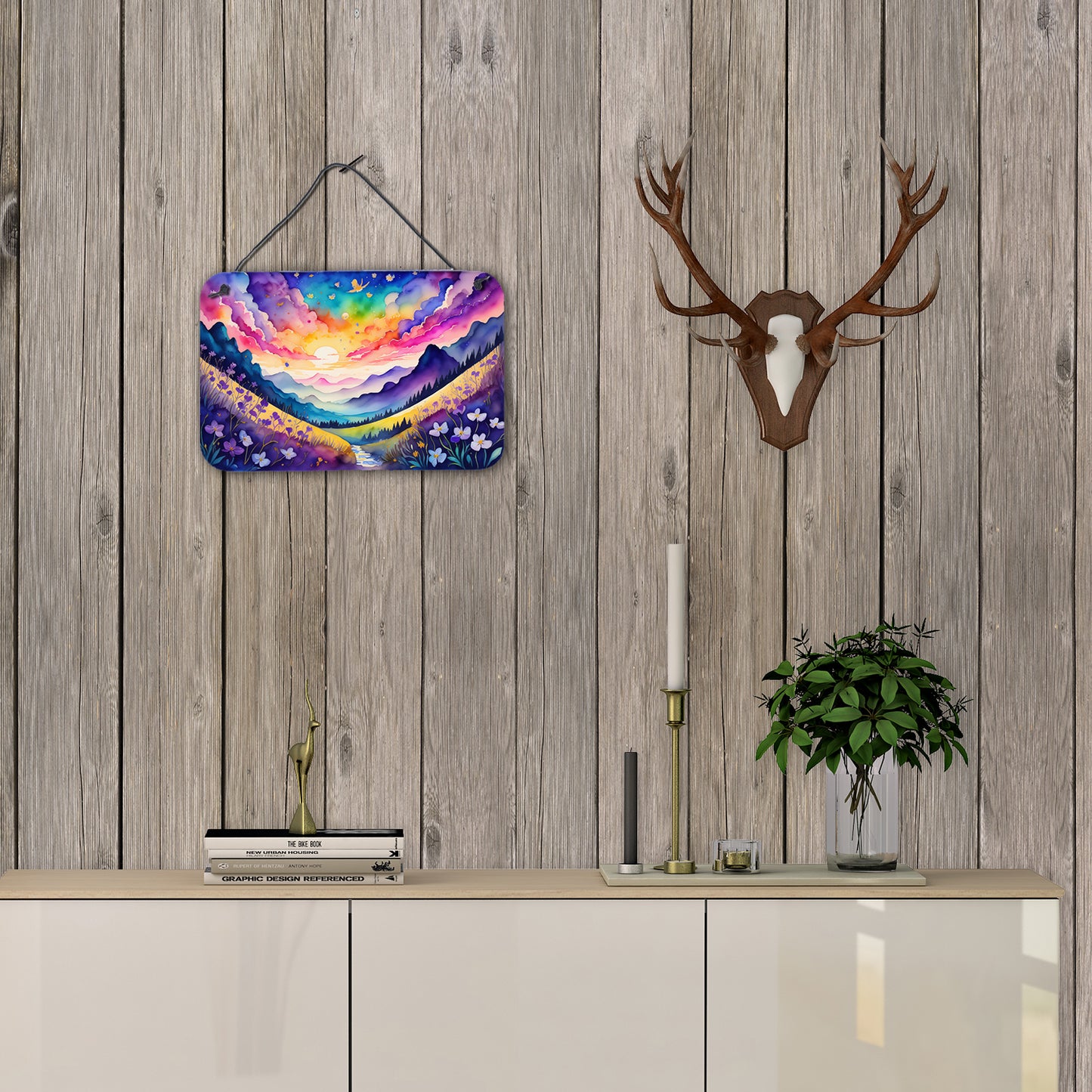 Violets in Color Wall or Door Hanging Prints