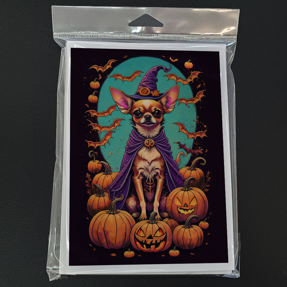 Chihuahua Witchy Halloween Greeting Cards Pack of 8