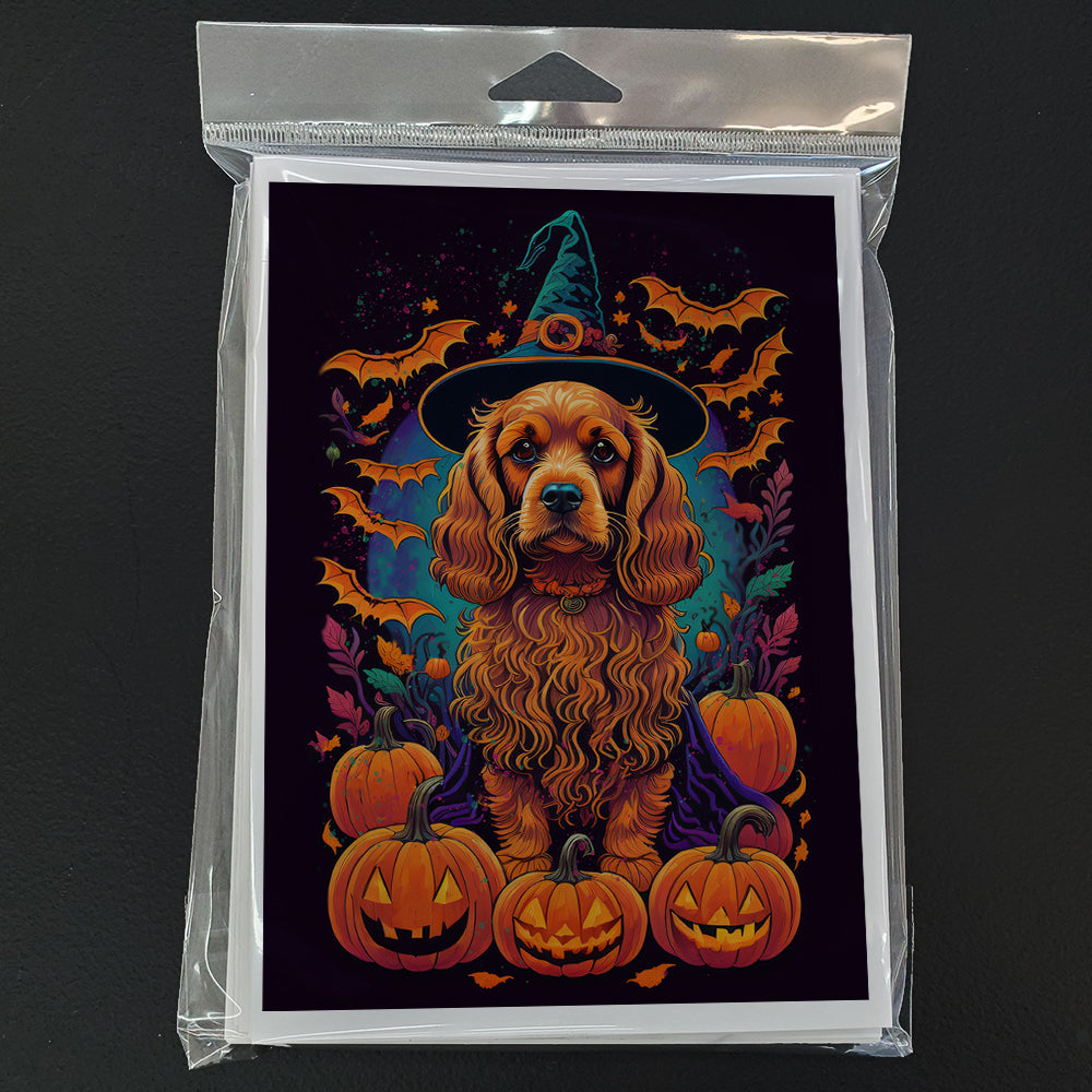 Cocker Spaniel Witchy Halloween Greeting Cards Pack of 8