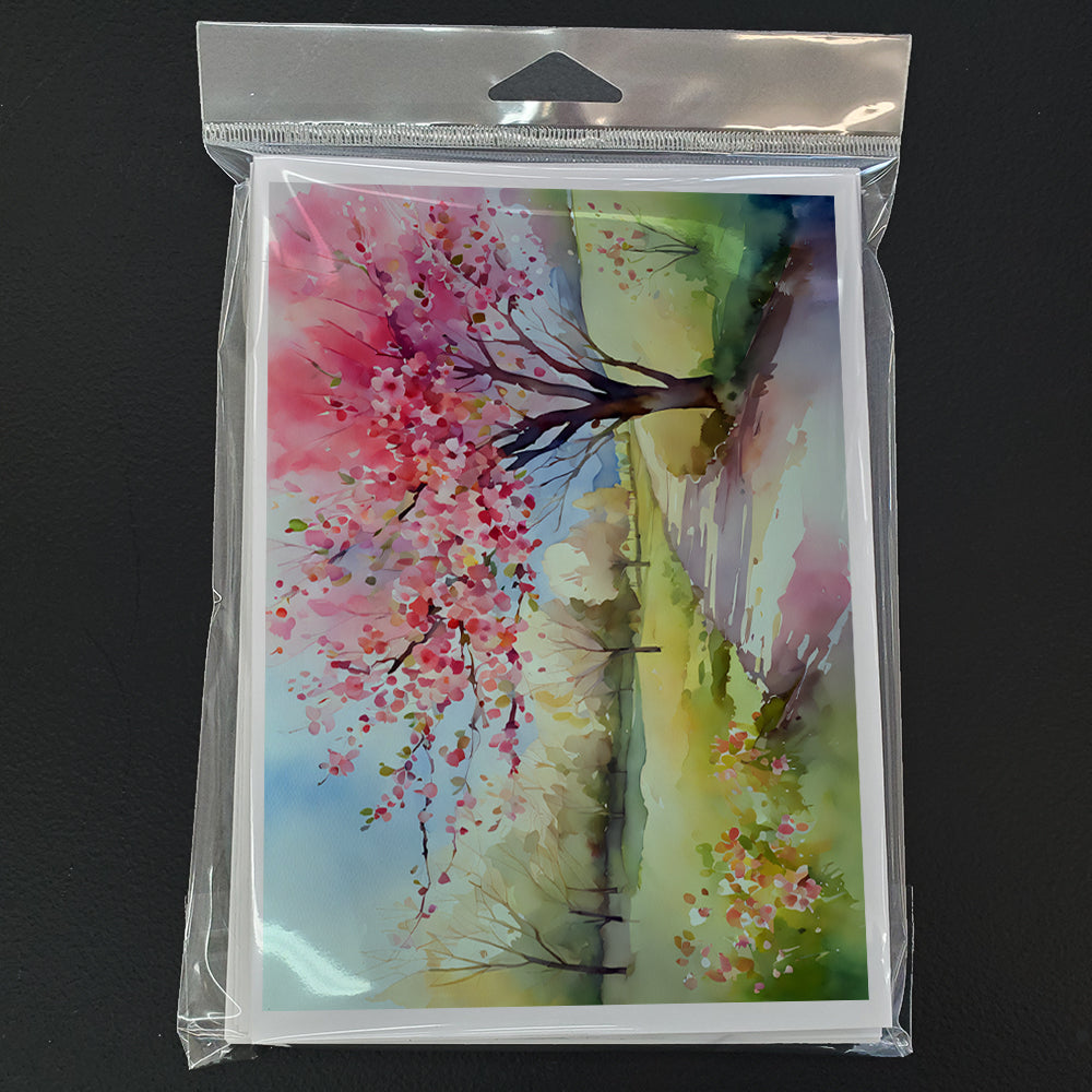 Michigan Apple Blossoms in Watercolor Greeting Cards Pack of 8