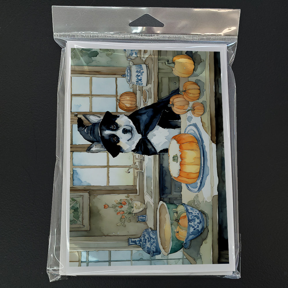 Akita Fall Kitchen Pumpkins Greeting Cards Pack of 8