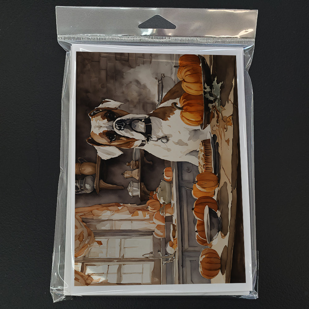 Boxer Fall Kitchen Pumpkins Greeting Cards Pack of 8