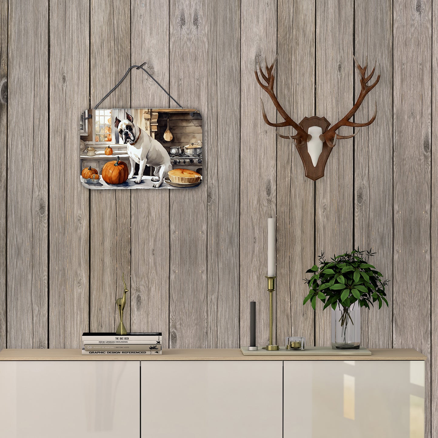 Boxer Fall Kitchen Pumpkins Wall or Door Hanging Prints