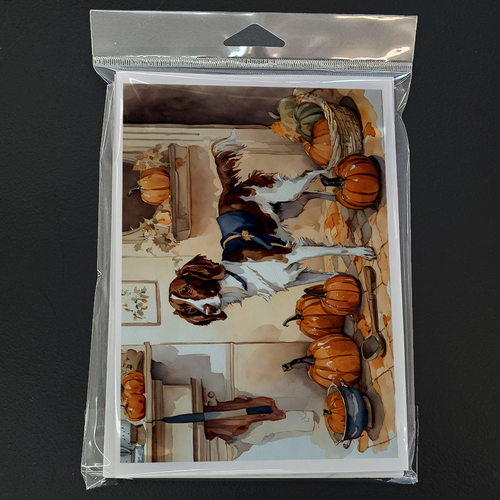 Brittany Fall Kitchen Pumpkins Greeting Cards Pack of 8