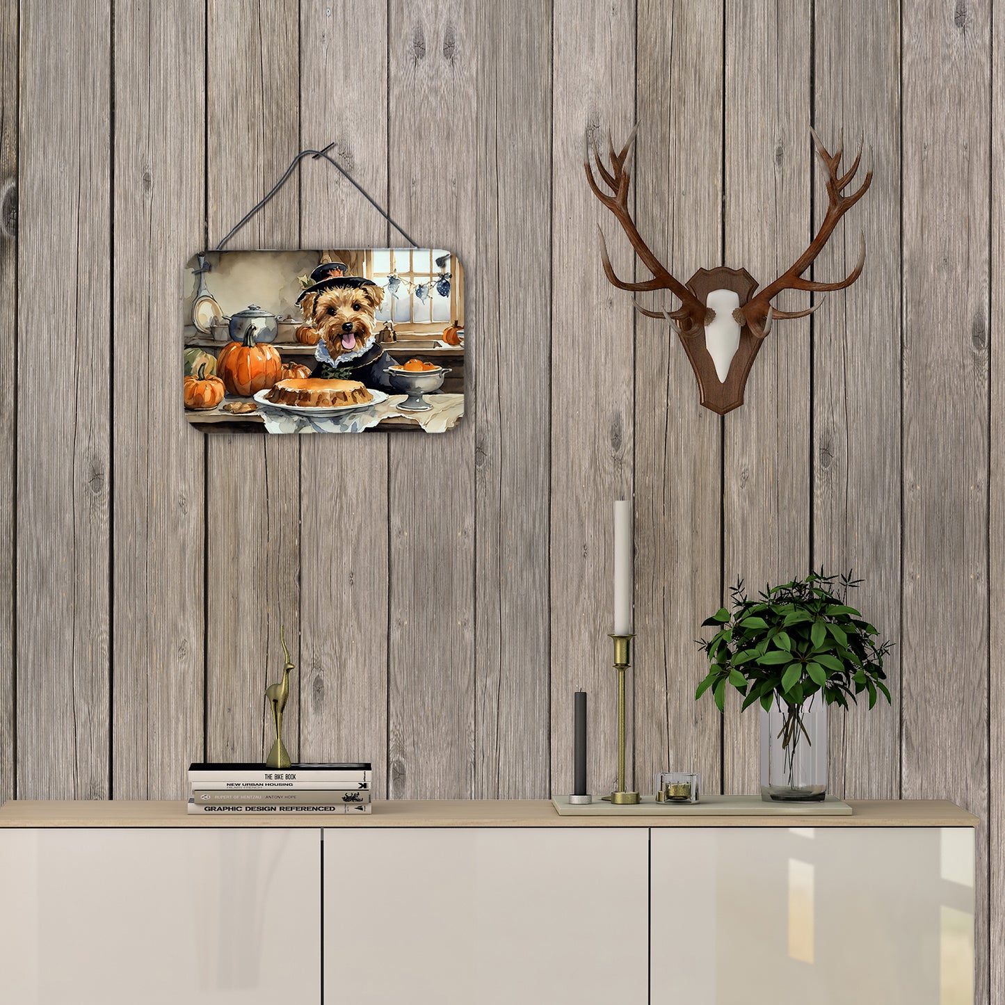 Lakeland Terrier Fall Kitchen Pumpkins Wall or Door Hanging Prints