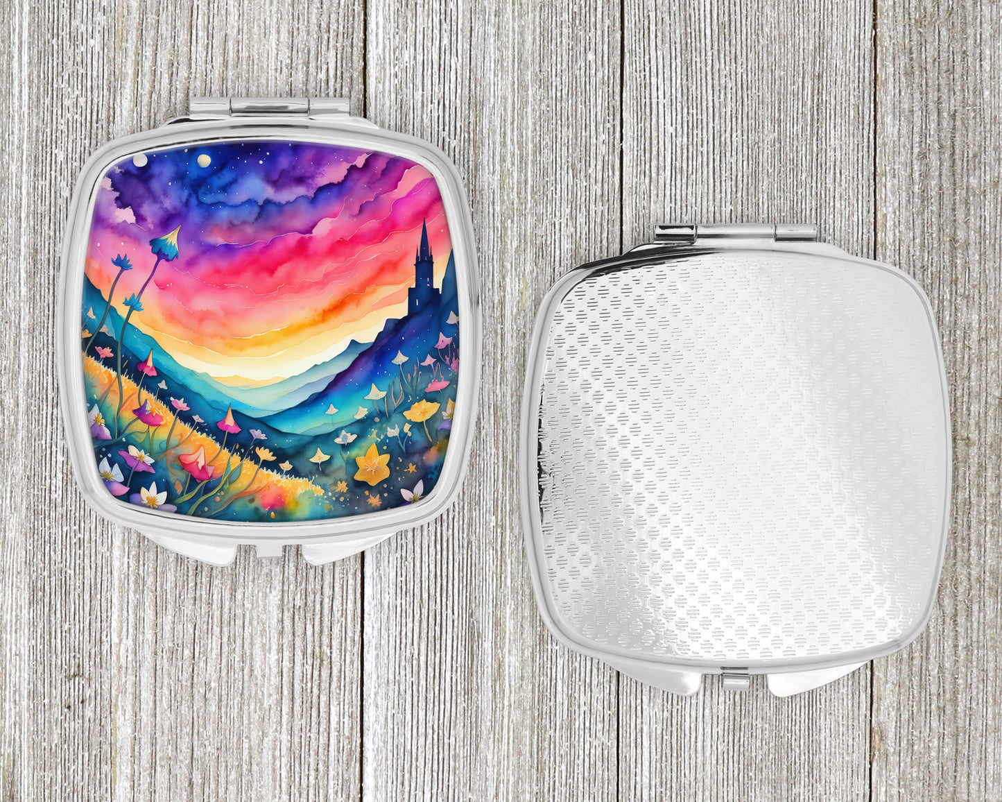 Colorful Campanula Compact Mirror