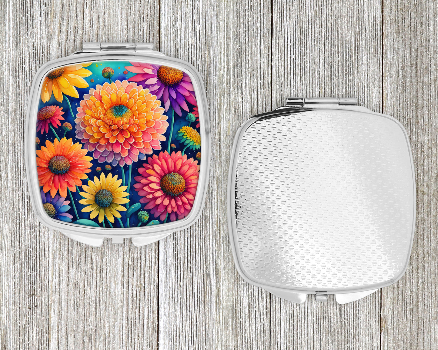 Colorful Chrysanthemums Compact Mirror
