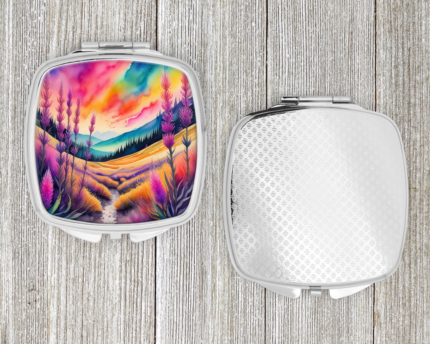 Colorful Liatris Compact Mirror