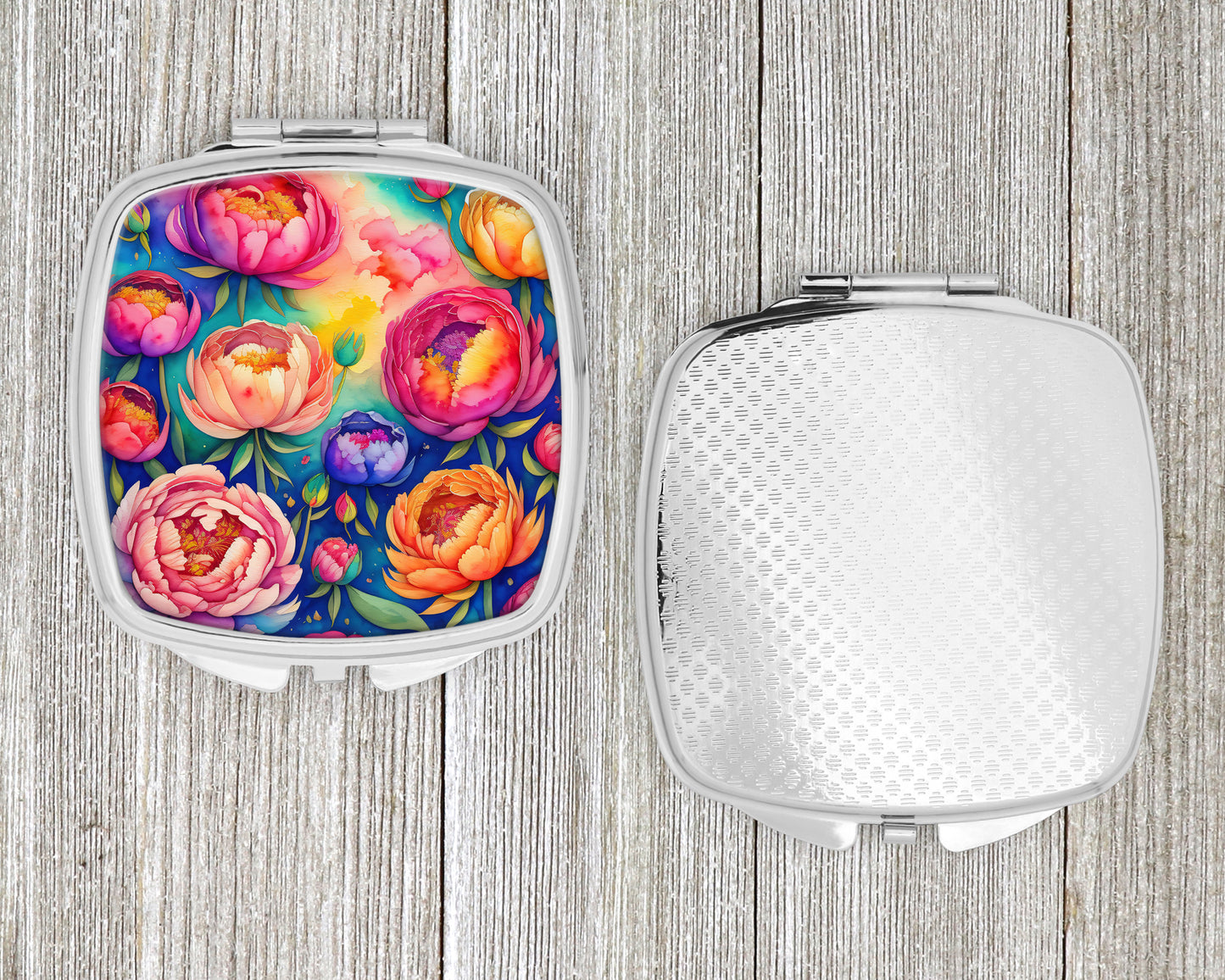 Colorful Peonies Compact Mirror