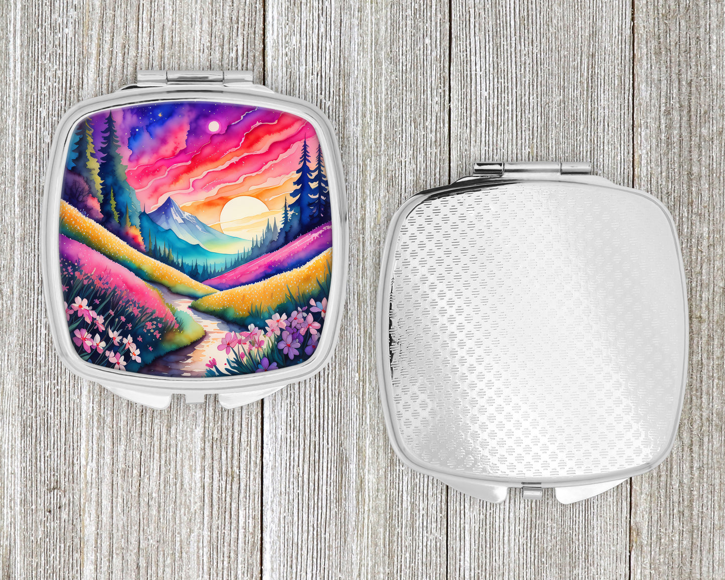 Colorful Phlox Compact Mirror