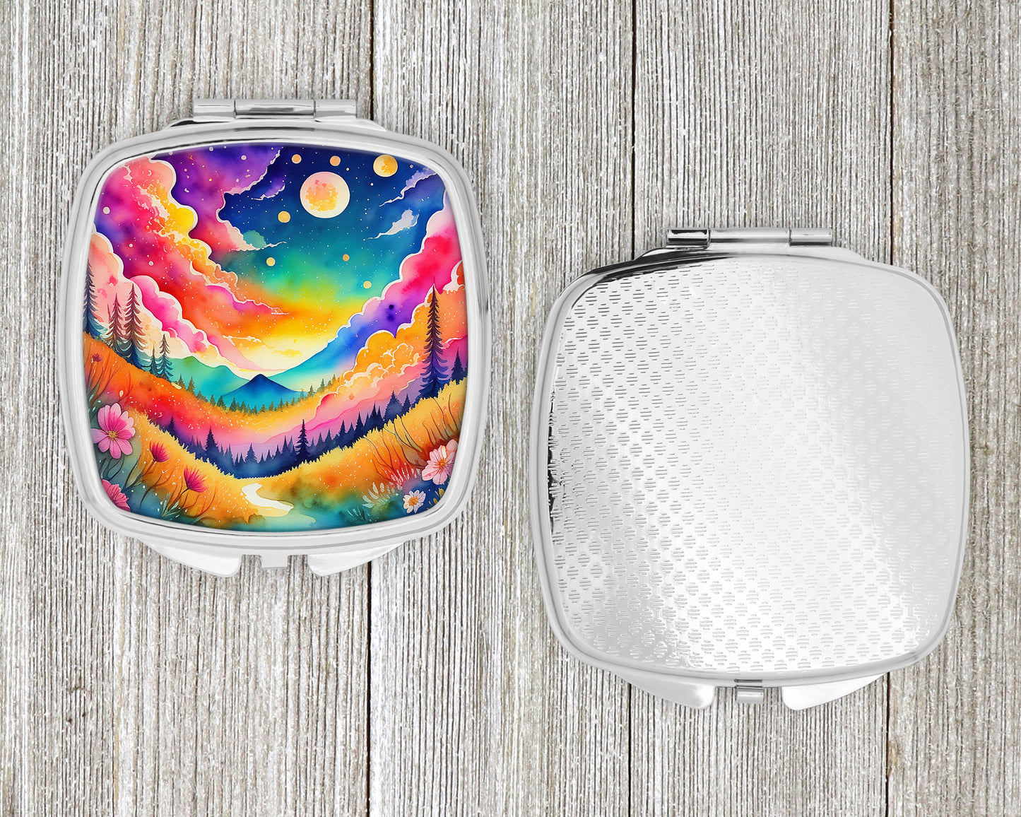 Colorful Stock, or gillyflower Compact Mirror