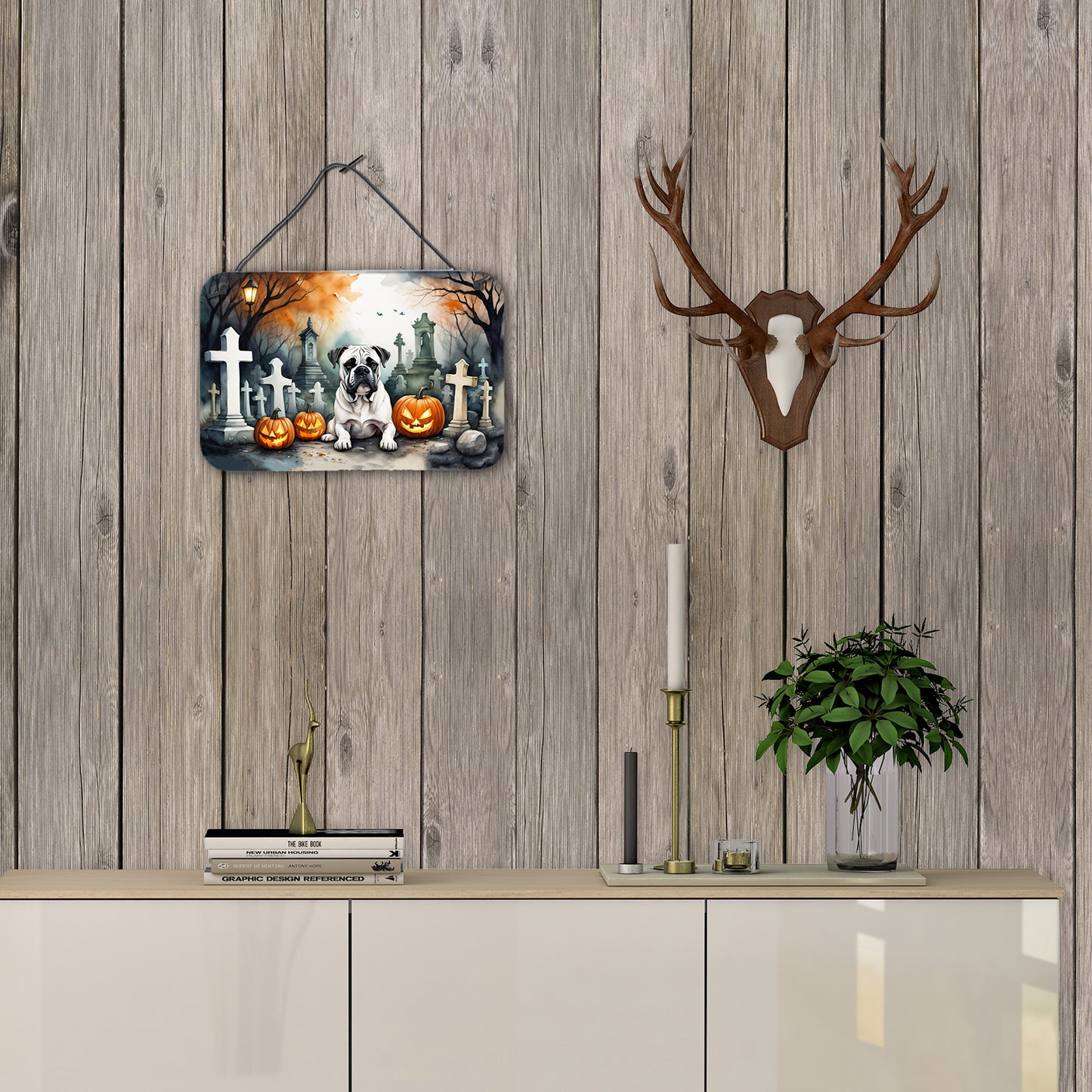 Boxer Spooky Halloween Wall or Door Hanging Prints