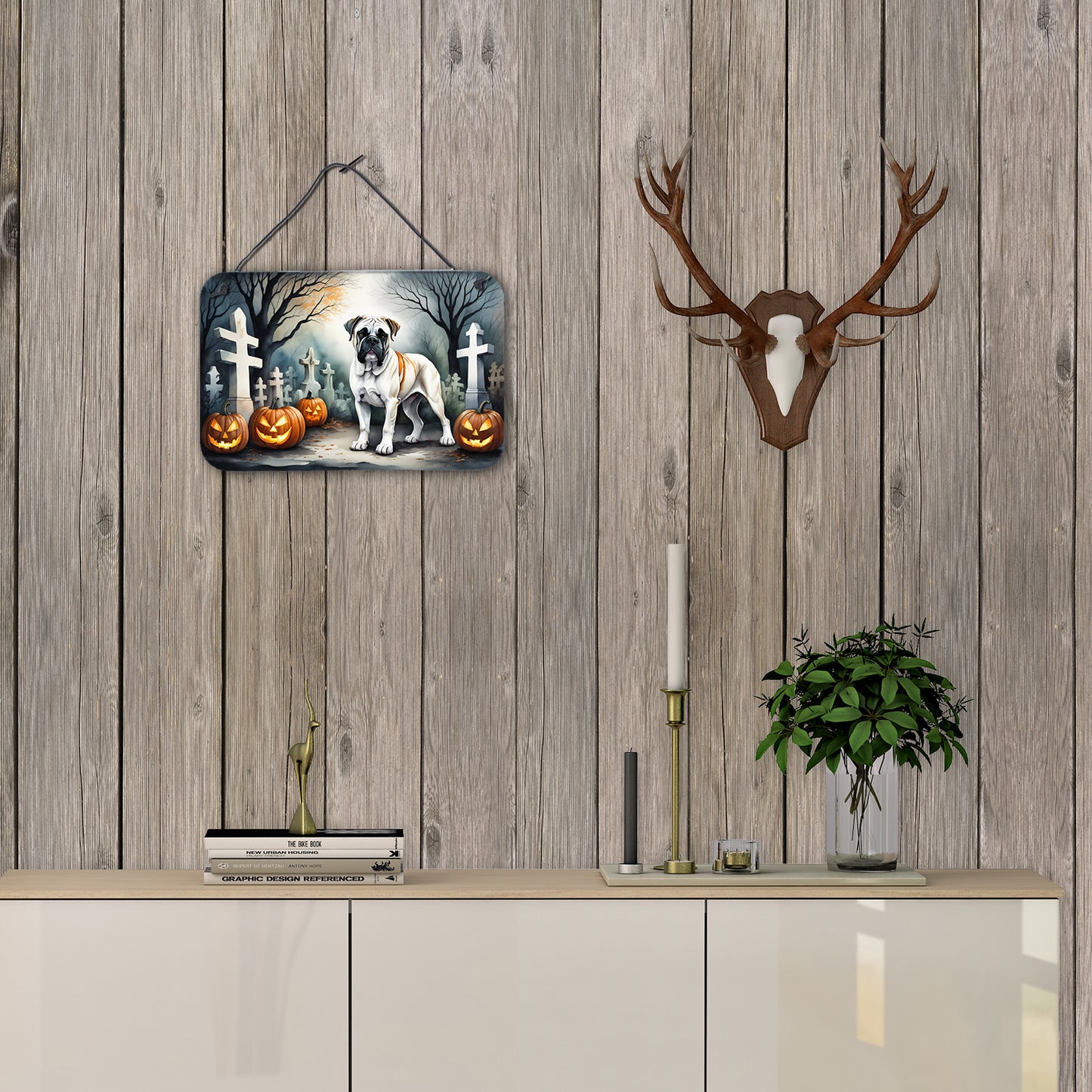 Boxer Spooky Halloween Wall or Door Hanging Prints