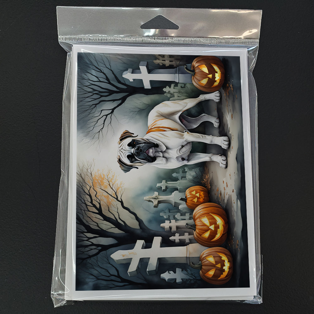 Boxer Spooky Halloween Greeting Cards Pack of 8