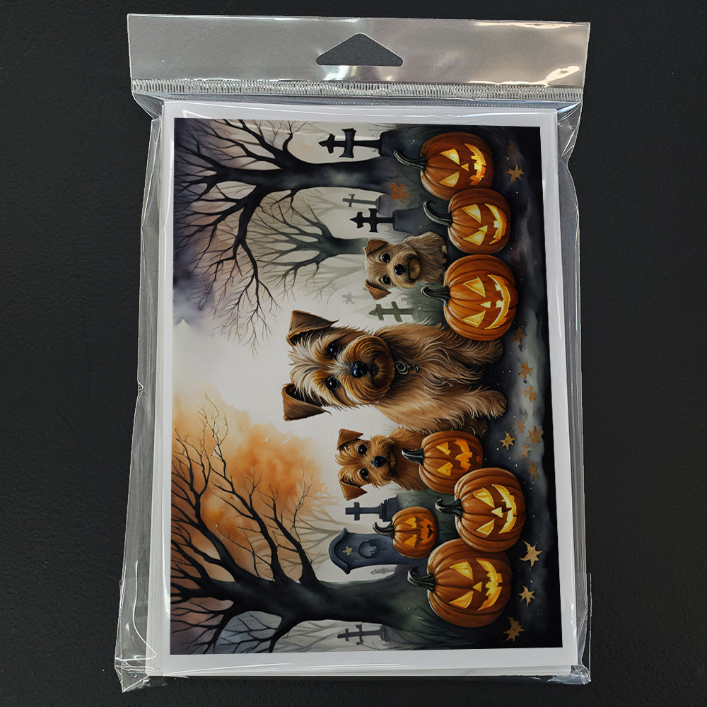 Norfolk Terrier Spooky Halloween Greeting Cards Pack of 8