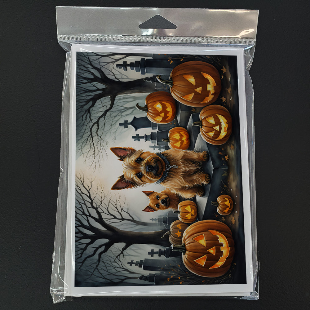 Norwich Terrier Spooky Halloween Greeting Cards Pack of 8