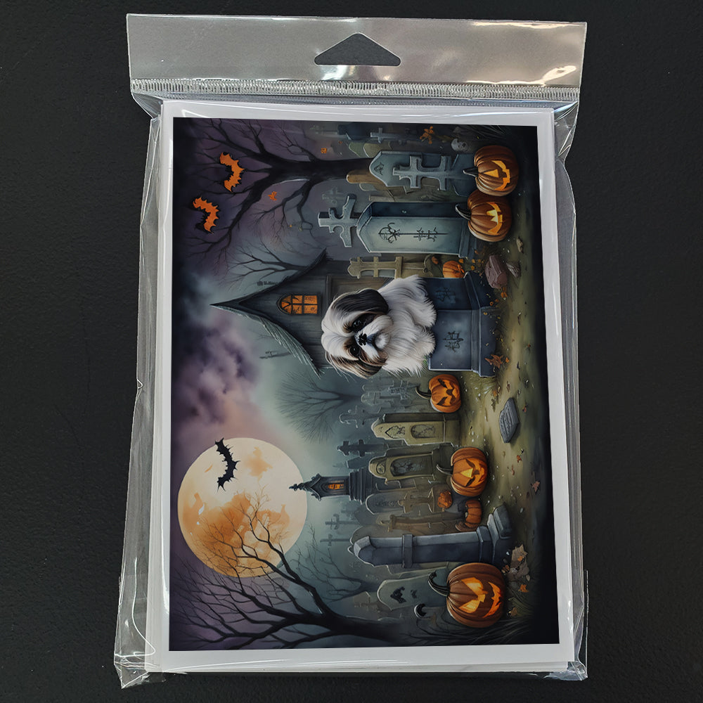 Shih Tzu Spooky Halloween Greeting Cards Pack of 8
