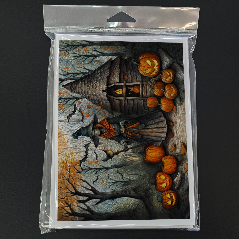 Slavic Witch Spooky Halloween Greeting Cards Pack of 8