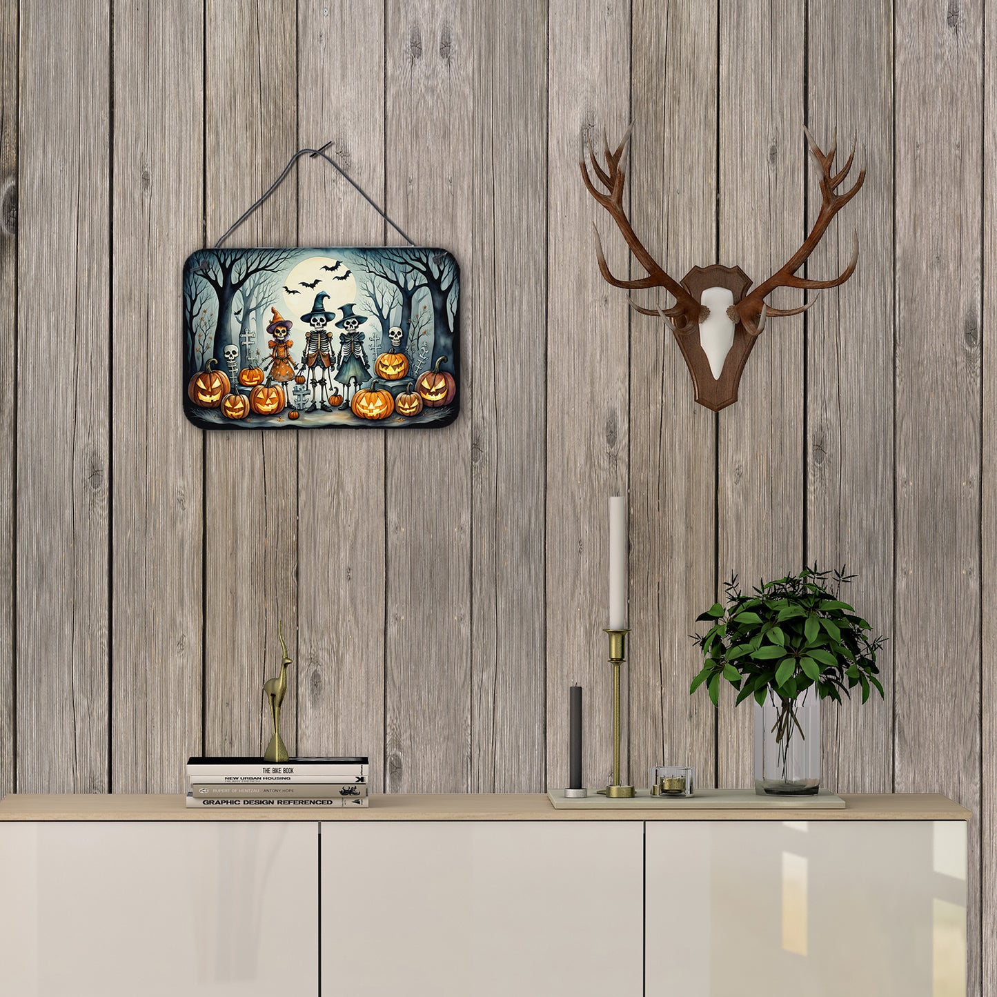 Calacas Skeletons Spooky Halloween Wall or Door Hanging Prints