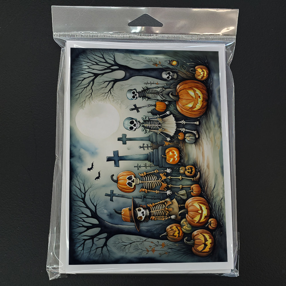 Calacas Skeletons Spooky Halloween Greeting Cards Pack of 8