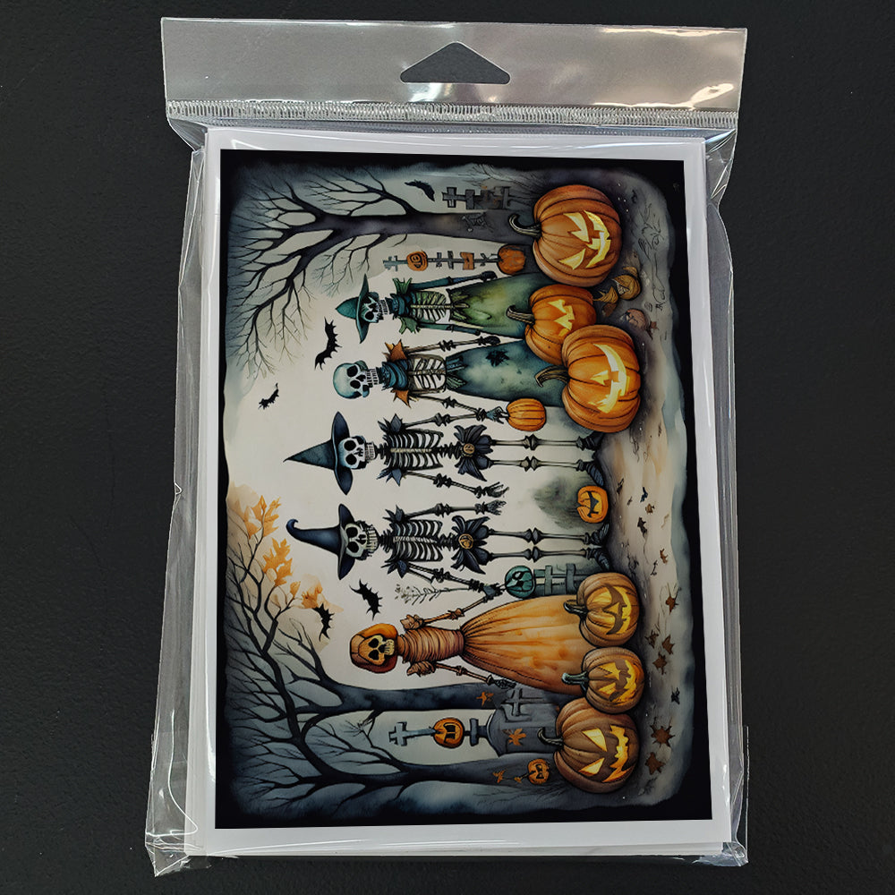 Calacas Skeletons Spooky Halloween Greeting Cards Pack of 8