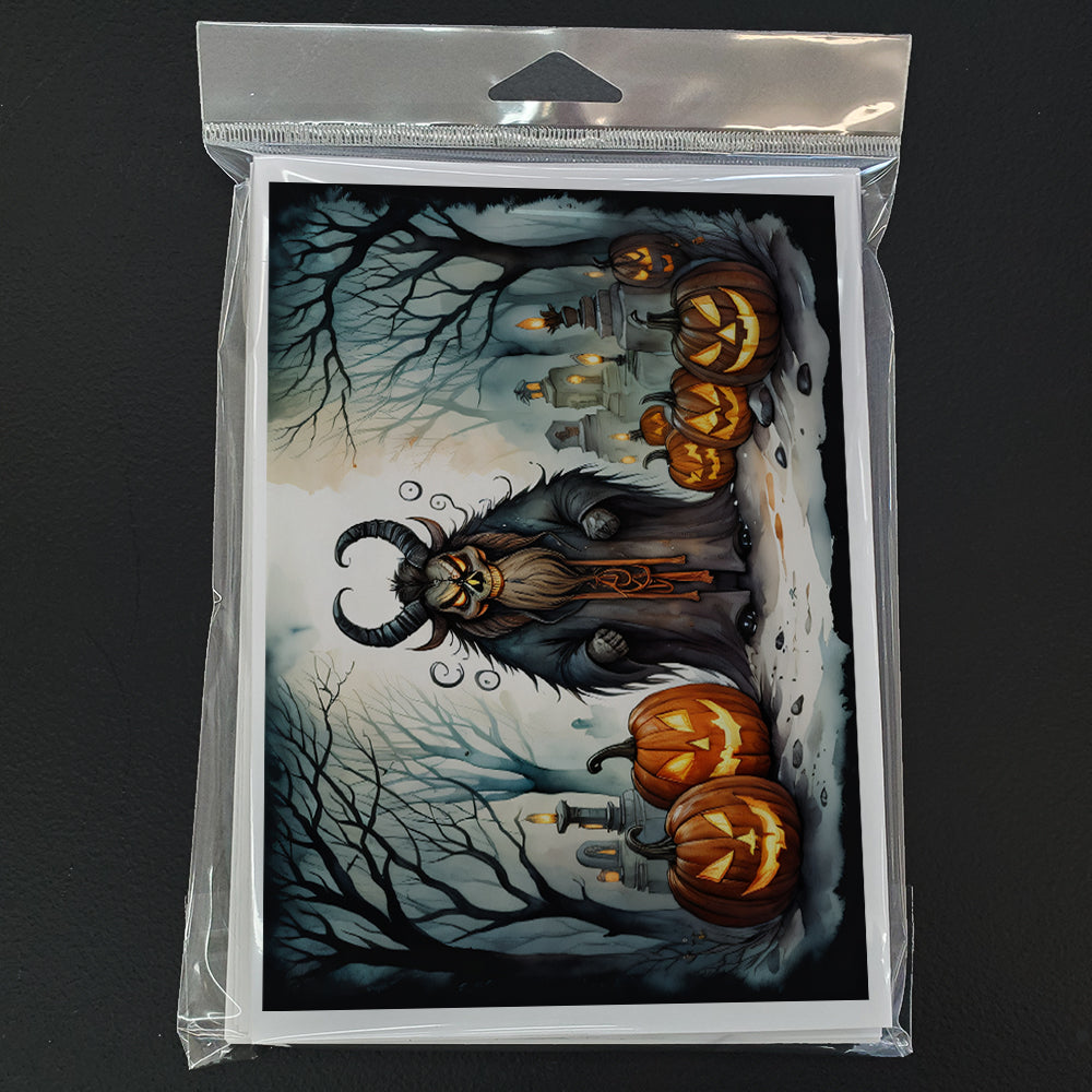 Krampus The Christmas Demon Spooky Halloween Greeting Cards Pack of 8