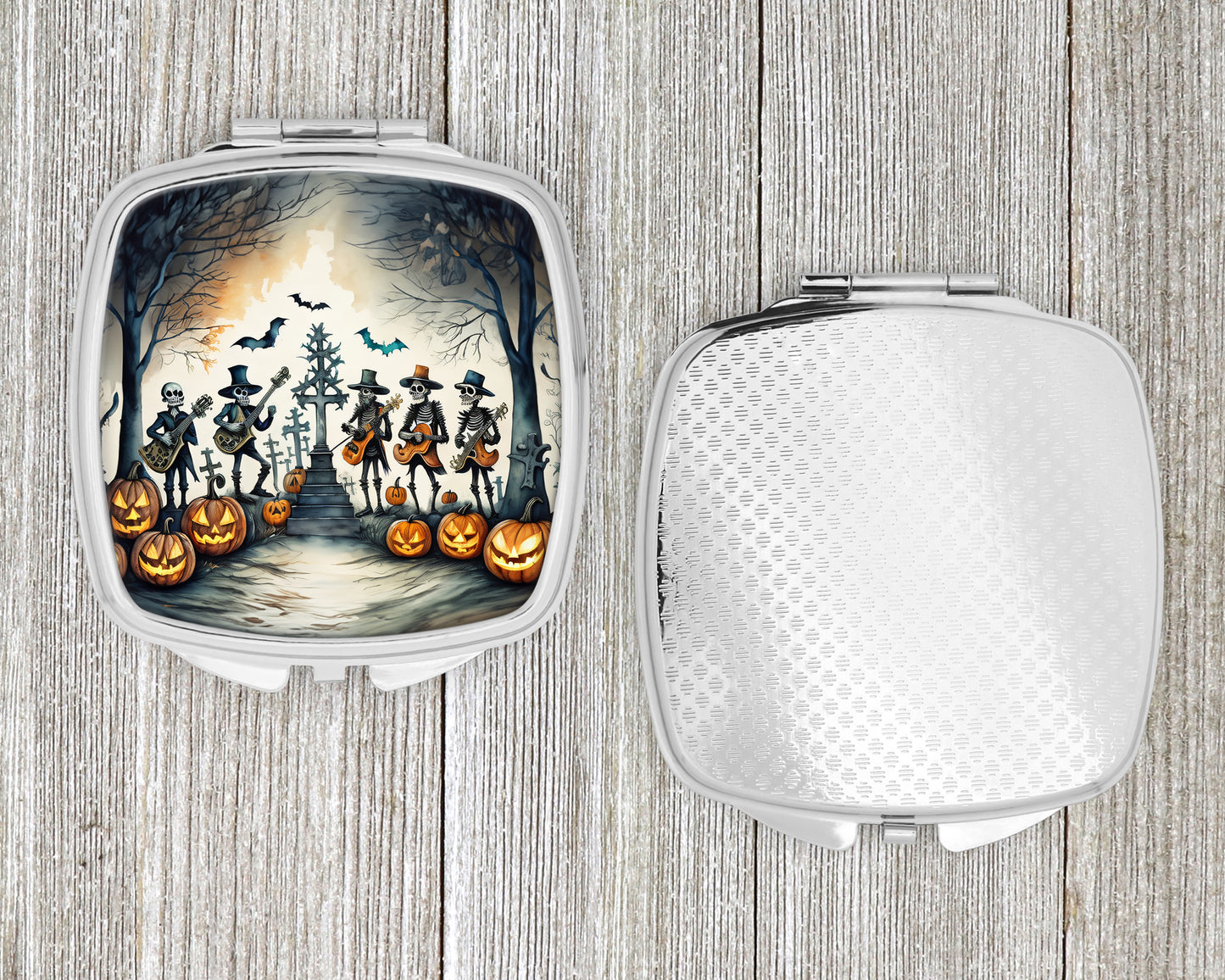 Mariachi Skeleton Band Spooky Halloween Compact Mirror