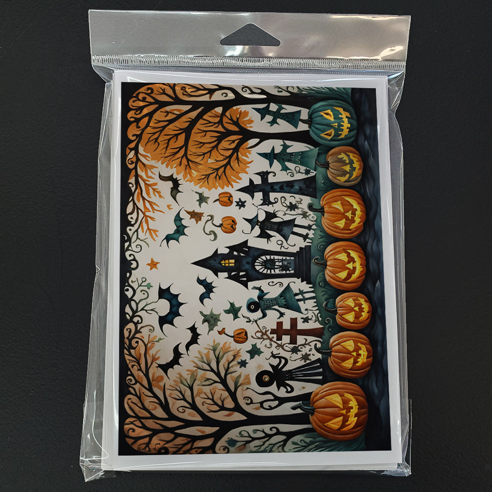 Papel Picado Skeletons Spooky Halloween Greeting Cards Pack of 8