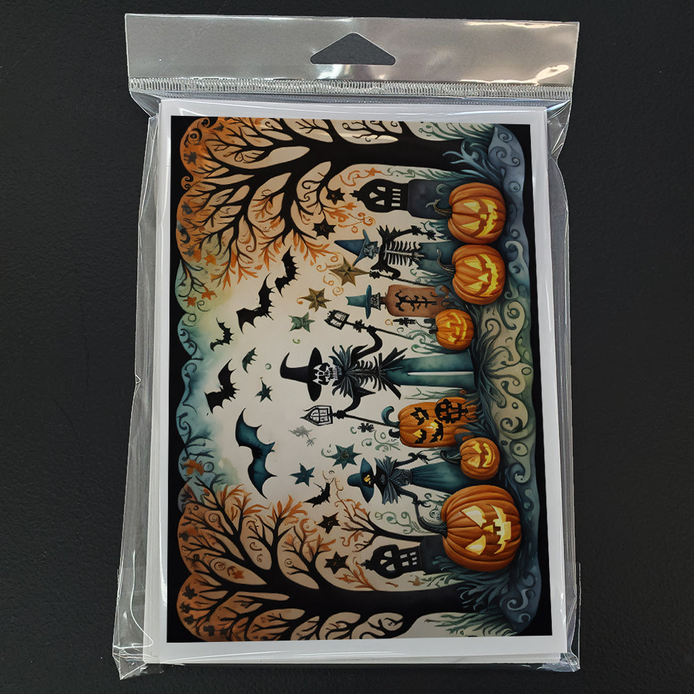 Papel Picado Skeletons Spooky Halloween Greeting Cards Pack of 8