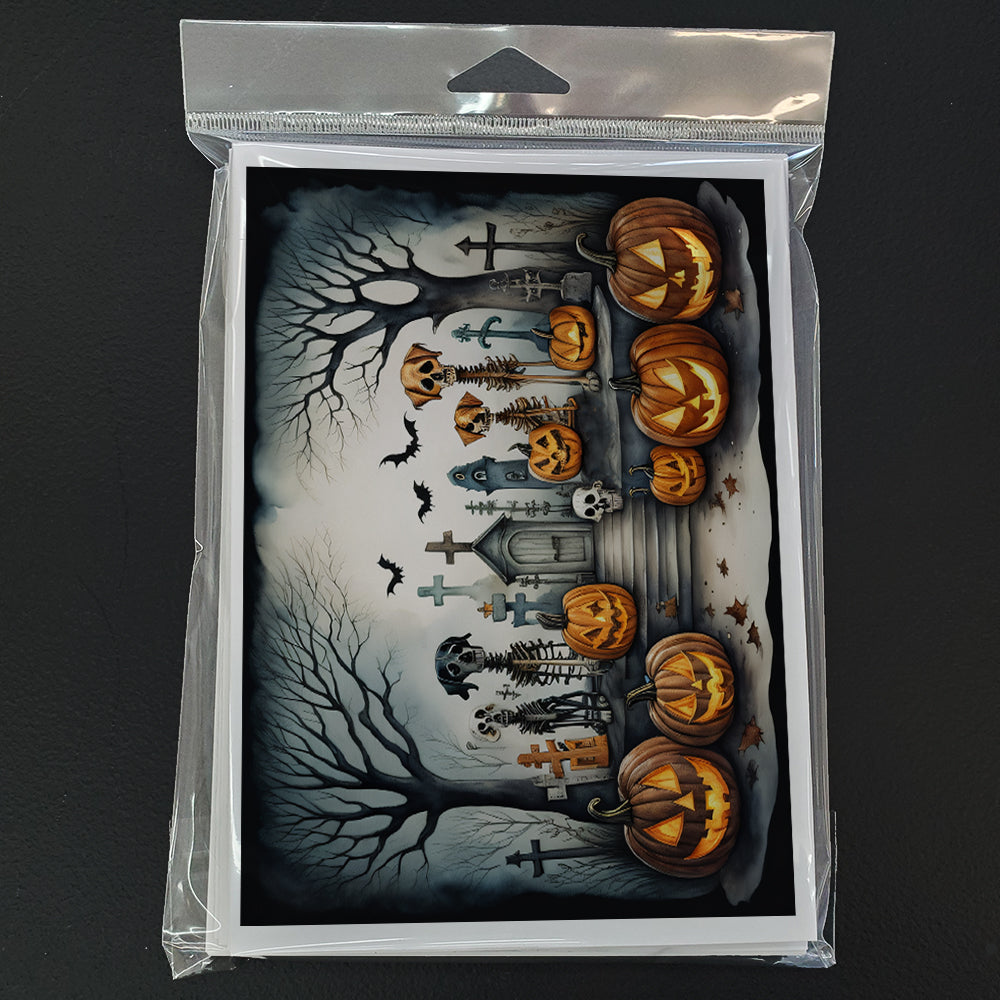 Pet Cemetery Spooky Halloween Greeting Cards Pack of 8