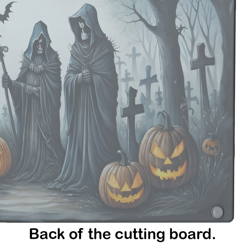 The Grim Reaper Spooky Halloween Glass Cutting Board