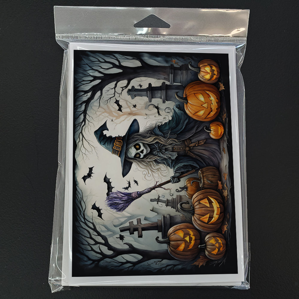 Witch Spooky Halloween Greeting Cards Pack of 8