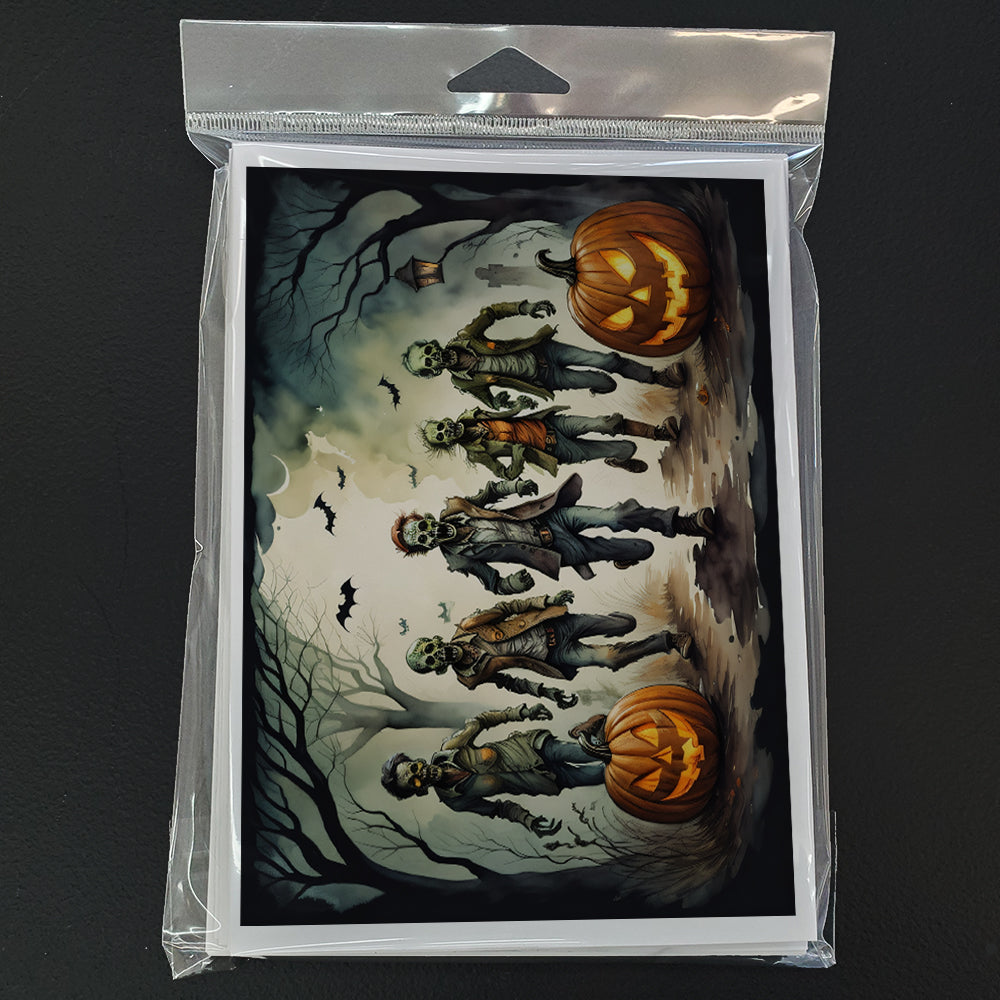 Zombies Spooky Halloween Greeting Cards Pack of 8