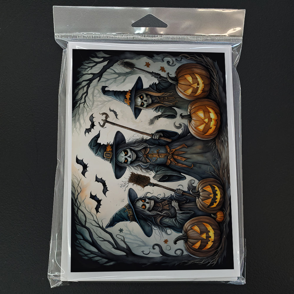 Witches Spooky Halloween Greeting Cards Pack of 8