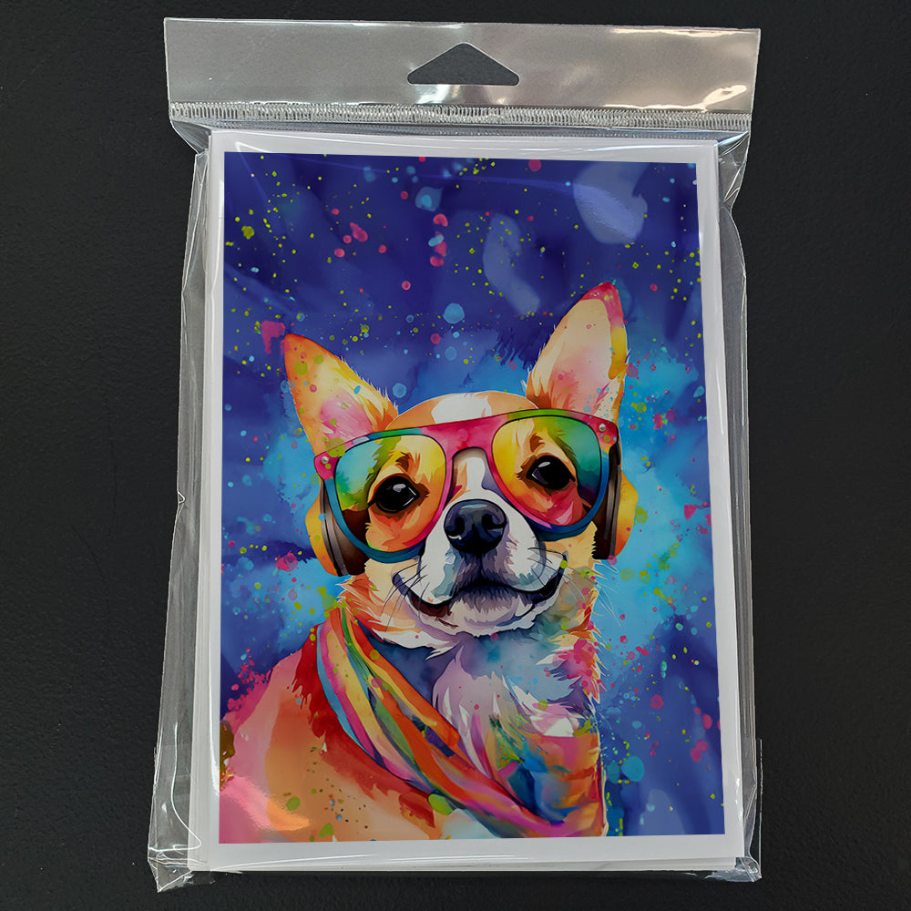 Chihuahua Hippie Dawg Greeting Cards Pack of 8