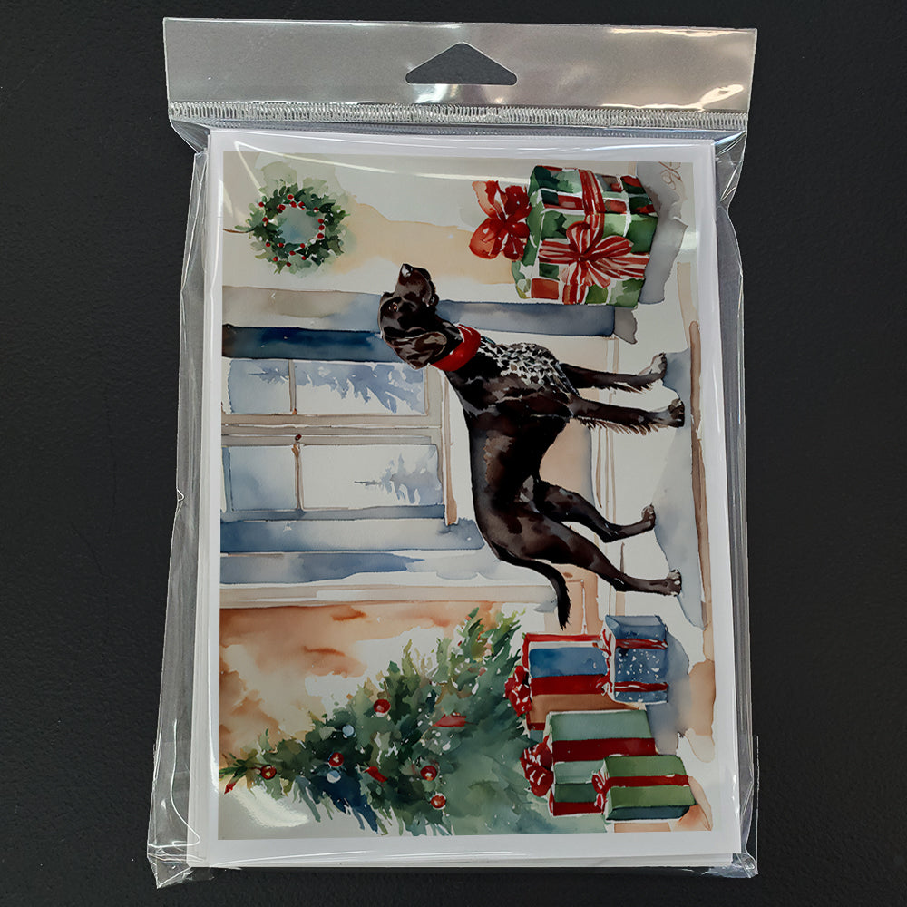 German Shorthaired Pointer Cozy Christmas Greeting Cards Pack of 8