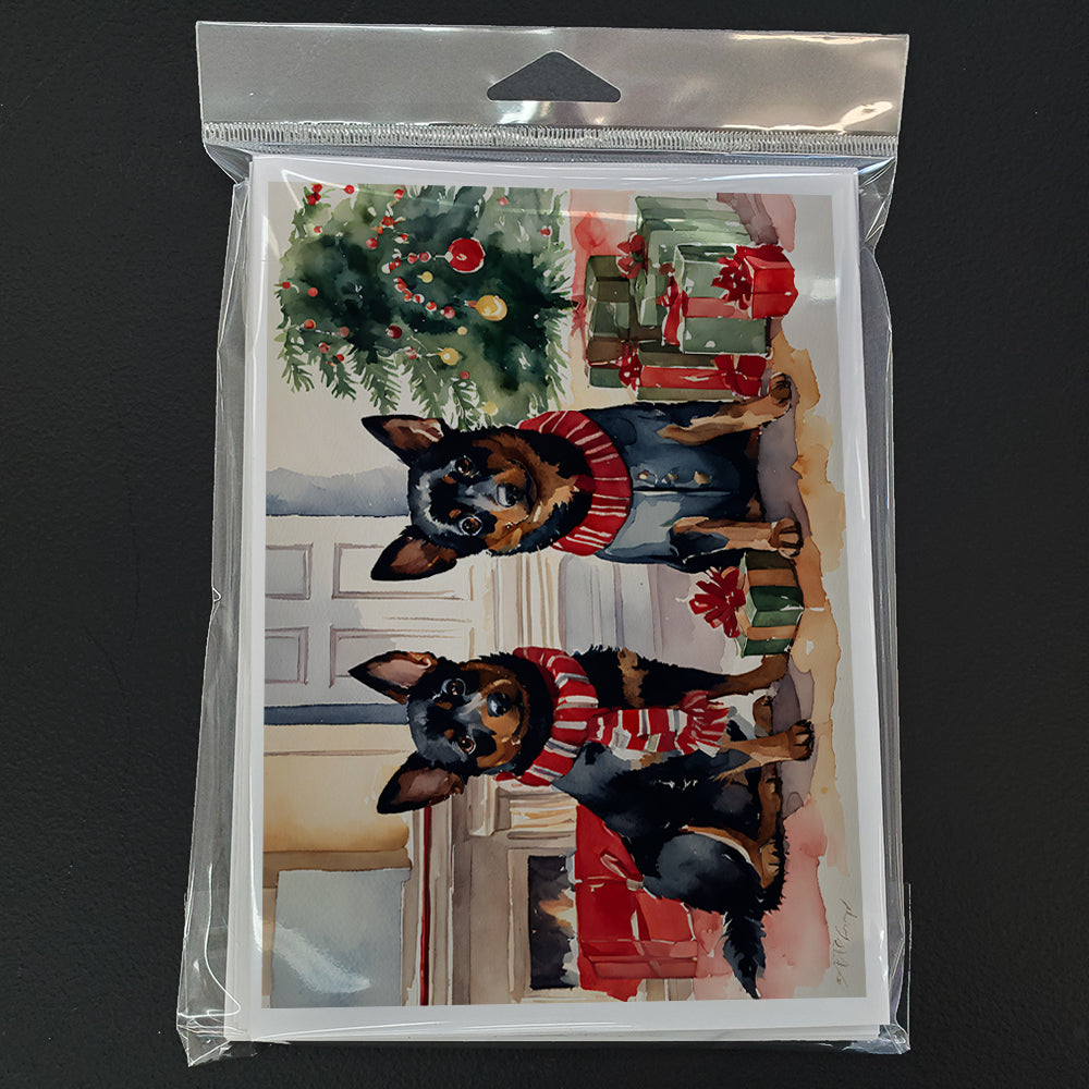 Lancashire Heeler Cozy Christmas Greeting Cards Pack of 8